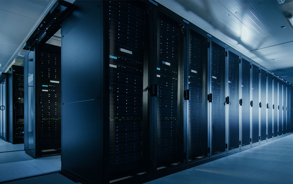 Data center of a large IT service provider in India